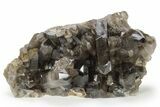 Smoky Quartz Crystal Cluster on Metal Stand - Brazil #229524-1